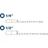 Kép 2/3 - FORTUM hosszított dugófej klt. 1/2", 1/4", 20db; 61CrV5 (4700012)