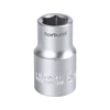 Kép 1/2 - FORTUM dugófej, 1/2", 12mm, 61CrV5, mattkróm,  38mm hosszú FORTUM