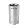 Kép 1/2 - FORTUM dugófej, 1/2", 15mm, 61CrV5, mattkróm,  38mm hosszú FORTUM