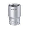 Kép 1/2 - FORTUM dugófej, 1/2", 19mm, 61CrV5, mattkróm,  38mm hosszú FORTUM