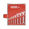 Kép 1/2 - FORTUM villás kulcs klt. 8db 6-24mm, 61CrV5, mattkróm; 6×7, 8×9, 10×11, 12×13, 14×15, 16×17, 18×19, 22×24mm, vászon tok FORTUM