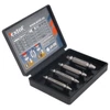 Kép 1/3 - Extol Prémium törtcsavar kiszedő klt. 4db (2,7-3,5-4,0-6,0 mm)×51mm, HSS