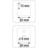 Kép 4/4 - Extol Prémium peremező és lyukasztó fogó, peremmélység 13 mm, pofaszélesség 22 mm méretek