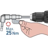 Kép 5/5 - Extol hosszabbító szár BIT-ekhez, L-alakú (105°) 1/4"×140 mm; mágneses (sarokcsavarozó adapter)