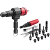 Kép 1/7 - Fortum adapter klt. fúrógéphez, 2 az 1-ben, popszegecsekhez és POP-NUT szegecsanyákhoz, 15 db