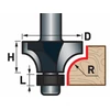 Kép 2/4 - Extol Prémium felsőmaró fára, lekerekítő (homorúfejű rádiuszmaró), csapágyas, R12,7×D38,1×H19, befogás: 8mm, keményfém lapkás