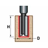 Kép 2/3 - Extol Prémium felsőmaró fára, egyenes (horonymaró), D19×H25, befogás: 8 mm, keményfém lapkás