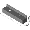 Kép 4/5 - Vedőpofa satuhoz, 2 db, 113 mm, TPU műanyag