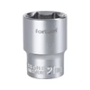 Kép 1/2 - FORTUM dugófej, 1/2", 21mm, 61CrV5, mattkróm,  38mm hosszú 