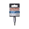 Kép 2/2 - FORTUM bitdugófej, torx, 1/4", 61CrV5/S2, mattkróm; TX25 FORTUM