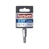 Kép 2/2 - Fortum bitdugófej, torx, 1/4", 61CrV5/S2, mattkróm; T40