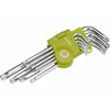 Kép 1/2 - Extol torx kulcs klt., Cr40. 9db, egyik vége lyukas; T10,15,20,25,27,30,40,45,50, bliszteren