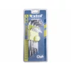 Kép 2/2 - Extol torx kulcs klt., Cr40. 9db, egyik vége lyukas; T10,15,20,25,27,30,40,45,50, bliszteren