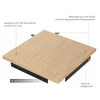 Kép 5/5 - 40465 GÜDE GWP 600E munkapad saroklap 600×600 mm – Eco Line sarokelem gumifából