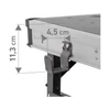 Kép 3/7 - FORTUM munkapad állítható, összecsukható; magasság: 735 - 885 mm