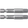 Kép 1/2 - Fortum adapter klt. 2 db, dugókulcsok gépi befogásához; S2 acél, 1/4", 50 mm, bliszteren