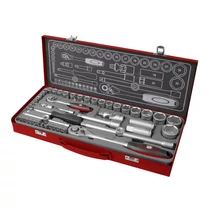 FORTUM dugókulcs klt. 1/2", 1/4", 50db, 61CrV5; mattkróm FORTUM