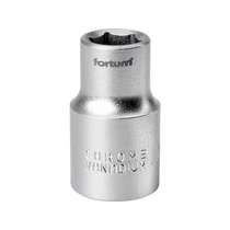 FORTUM dugófej, 1/2", 11 mm, 61CrV5, mattkróm,  38 mm hosszú