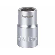 FORTUM dugófej, 1/2", 13mm, 61CrV5, mattkróm,  38mm hosszú FORTUM
