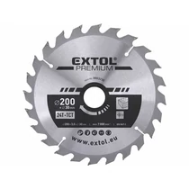 Extol Prémium körfűrészlap, keményfémlapkás, 200×30mm(lyuk átm), T24; 3,2mm lapkaszélesség, max. 7000 ford/perc