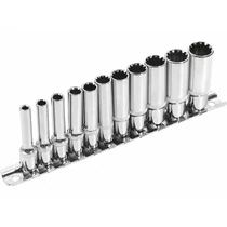 Extol Prémium hosszított Multi Lock dugófej klt. ; 1/4", 11 db 