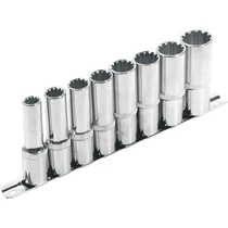 Extol Prémium hosszított Multi Lock dugófej klt. ; 1/2", 8 db 