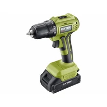 Extol akkus fúrócsavarozó, Power Share, kefementes motor, kofferban; 2db 2000 mAh Li-ion akku + 1 db töltő