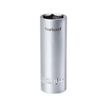 FORTUM gyertyakulcs dugófej 1/2", 61CrV5; 16 mm, gumírozott