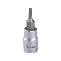 Fortum bitdugófej, torx, 1/4", 61CrV5/S2, mattkróm; T10