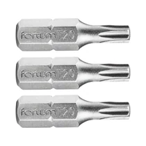 Fortum behajtóhegy TORX, 3 db, S2 acél; T 20×25mm, bliszteren