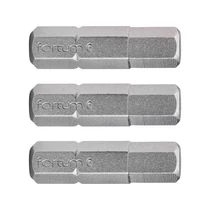 Fortum behajtóhegy HEX, 3 db, S2 acél; H 6×25mm, bliszteren