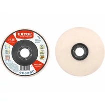 Extol Prémium polírozó filc, sima korong, INOX, acél és ALU munkadarabok polírozására 125×15mm