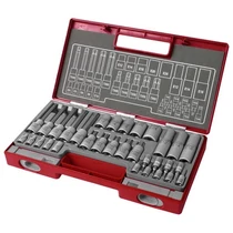 FORTUM bitdugófej és dugókulcs klt. TORX, 32db; 61CrV5 FORTUM (4700020)
