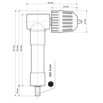 Extol Prémium sarokfúró adapter (8898012)