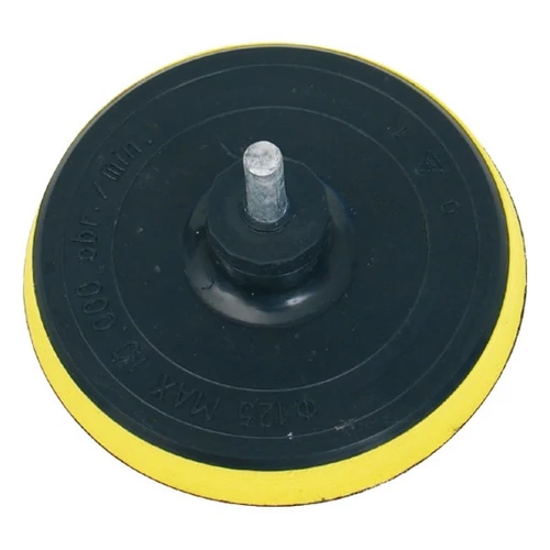 Extol gumitányér  fúrógéphez; 125mm tépőzáras, befogás: 8mm, max. 10.000 ford/perc