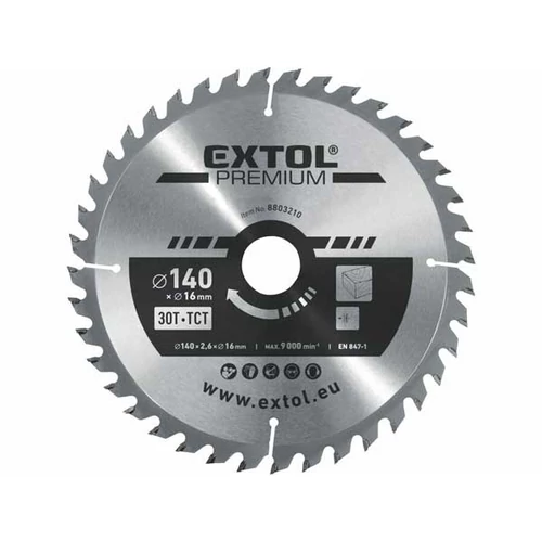 Extol Prémium körfűrészlap, keményfém lapkás 140x16 mm, T30 (8803210)