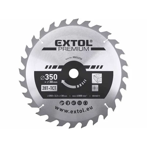Extol Prémium körfűrészlap, keményfémlapkás 350x30, T28 (8803250)