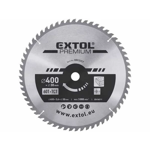 Extol Prémium körfűrészlap, keményfémlapkás 400x30, T60 (8803257)