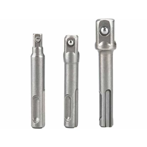Extol Prémium dugókulcs adapter készlet 3db-os; 1/4" - 3/8" - 1/2", befogás: SDS Plus