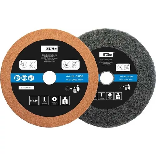 55232 Güde köszörűkorong szett 75x10x20 mm K120/400