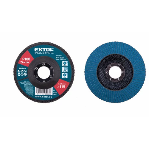 Extol Industrial lamellás csiszoló 115 mm, P100 INOX, ALU munkadarabokhoz