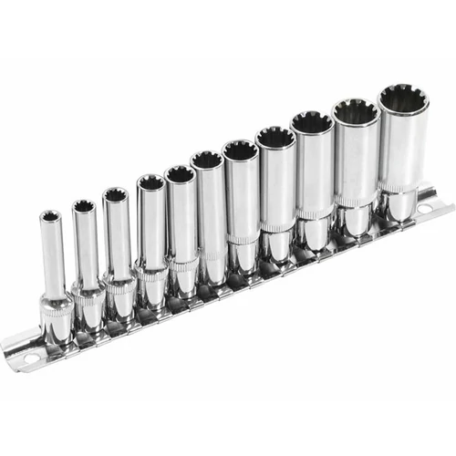 Extol Prémium hosszított Multi Lock dugófej klt. ; 1/4", 11 db 