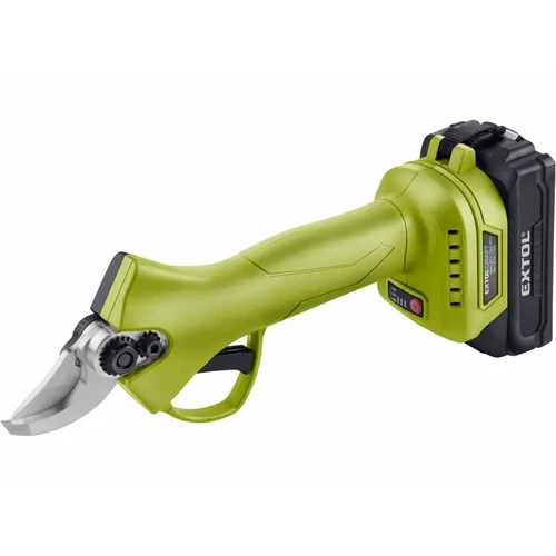Extol akkus metszőolló, Power Share, kefementes motor, kofferban; 1 db 2000 mAh Li-ion akku + 1 db töltő