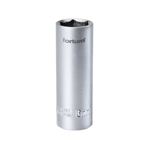 FORTUM gyertyakulcs dugófej 1/2", 61CrV5; 16 mm, gumírozott