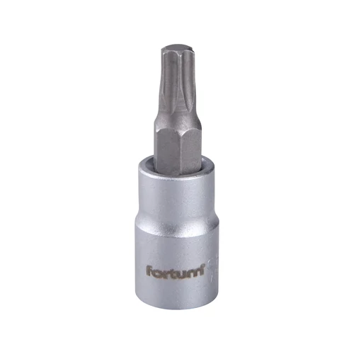 FORTUM bitdugófej, torx, 1/4", 61CrV5/S2, mattkróm; TX27 FORTUM