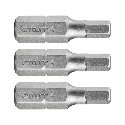 Fortum behajtóhegy HEX, 3 db, S2 acél; H 4×25mm, bliszteren