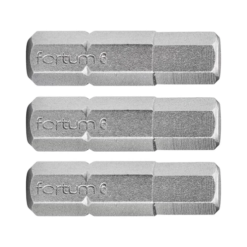 Fortum behajtóhegy HEX, 3 db, S2 acél; H 5×25mm, bliszteren