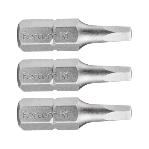 Fortum behajtóhegy négyszög, 3 db, S2 acél; SQ 1×25mm, bliszteren