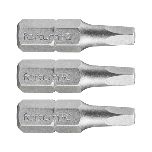 Fortum behajtóhegy négyszög, 3 db, S2 acél; SQ 2×25mm, bliszteren