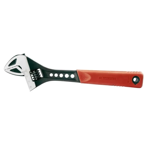 Fortum villáskulcs állítható, FP sorozat, 61CrV5, gumírozott markolat; 250mm/10